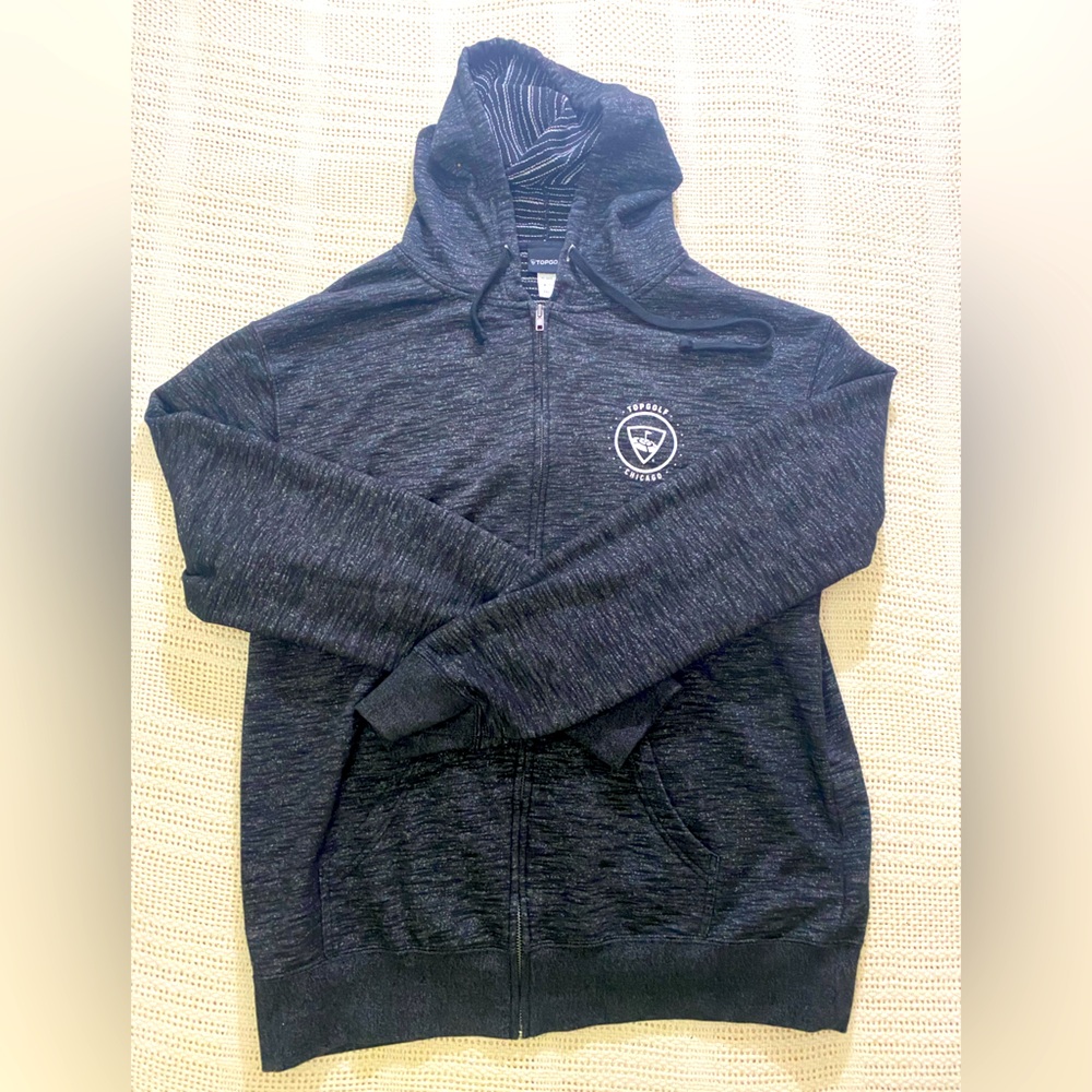 Top Golf Chicago Hooded Sweatshirt Zipper Size 2XL
